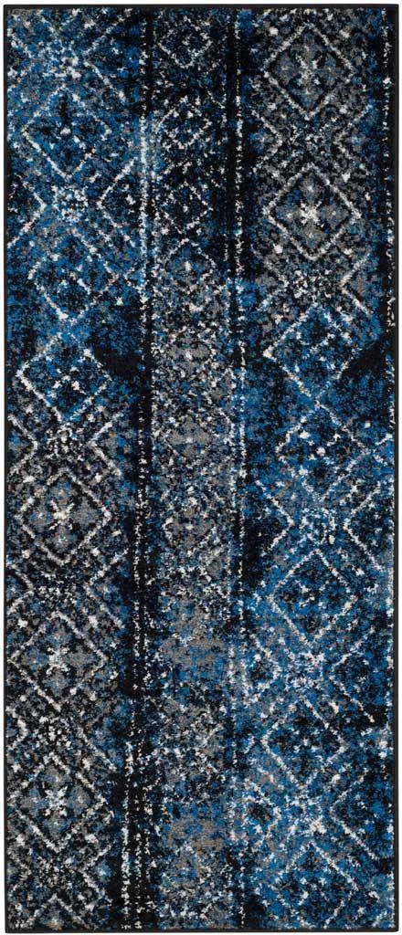 Adirondack Tradition Silver/Black Runner Rug