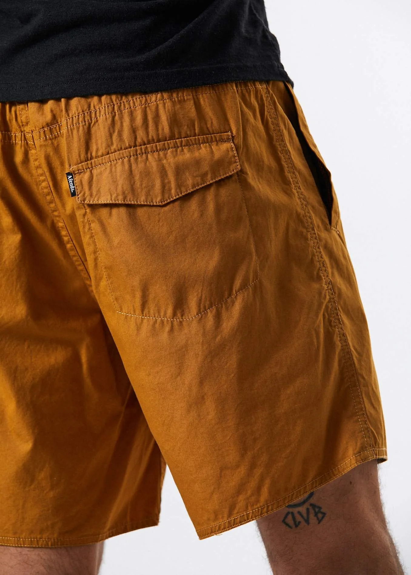 Afends Mens Baywatch Basics - Elastic Waist Boardshort 2.0