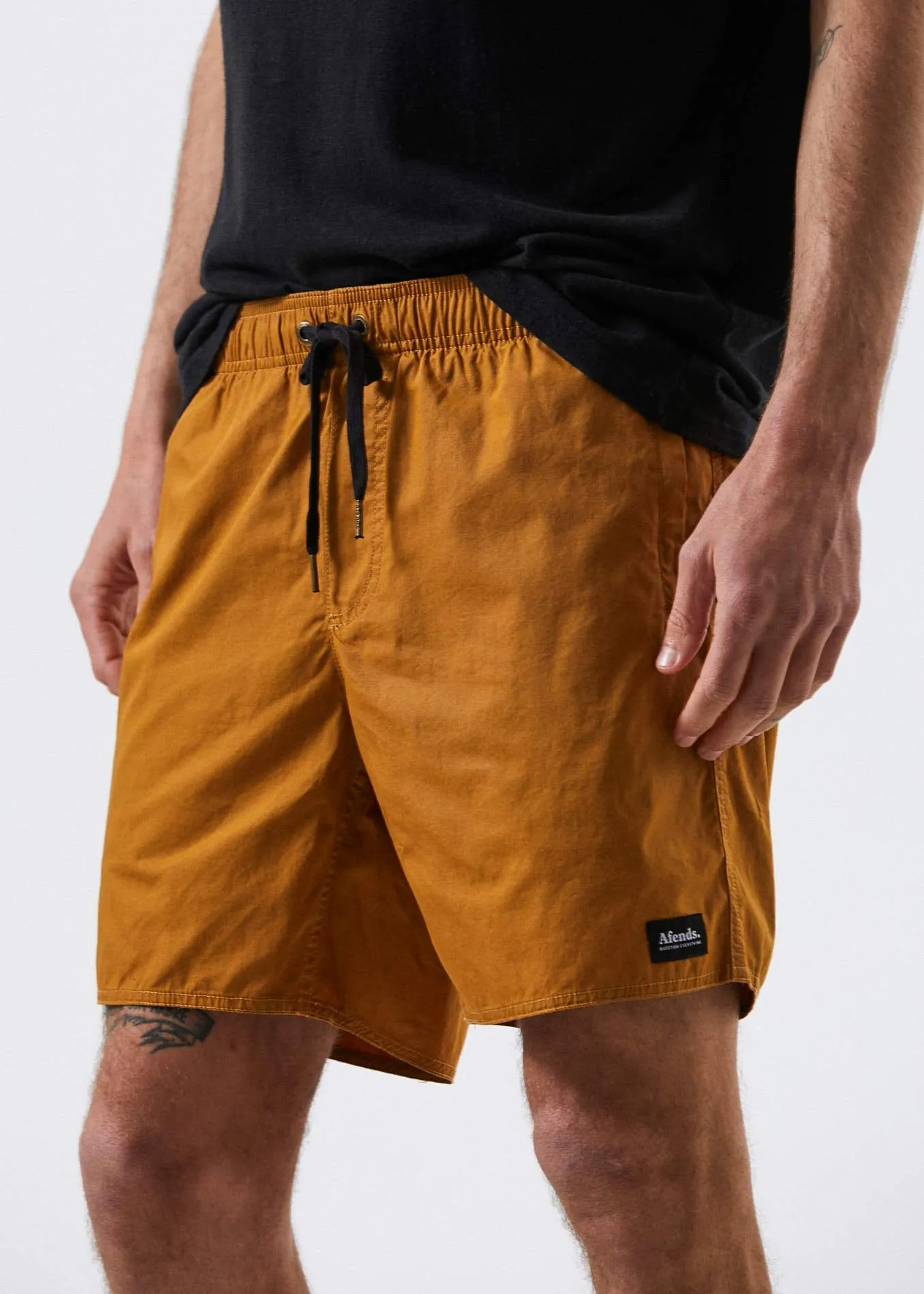 Afends Mens Baywatch Basics - Elastic Waist Boardshort 2.0