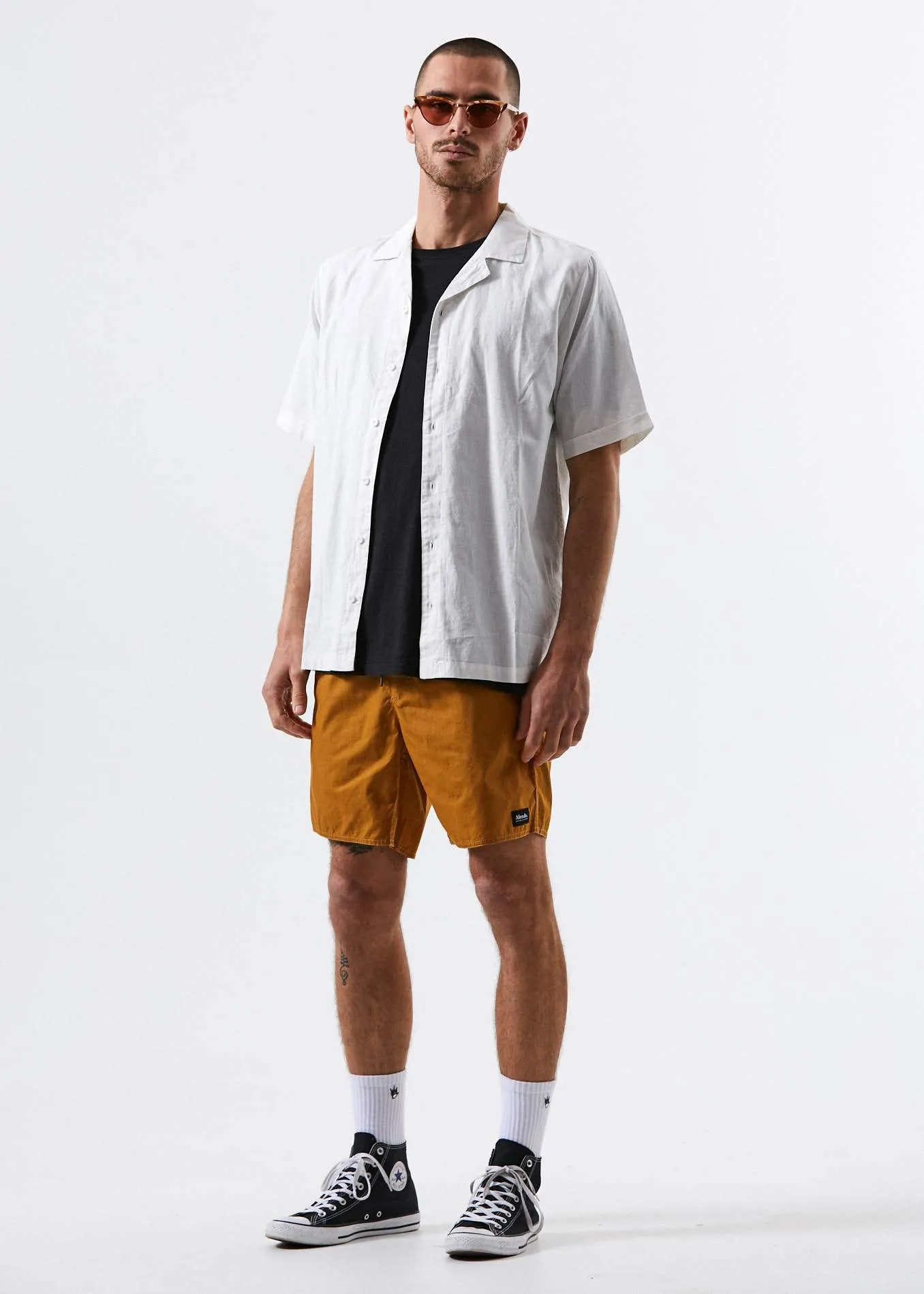 Afends Mens Baywatch Basics - Elastic Waist Boardshort 2.0