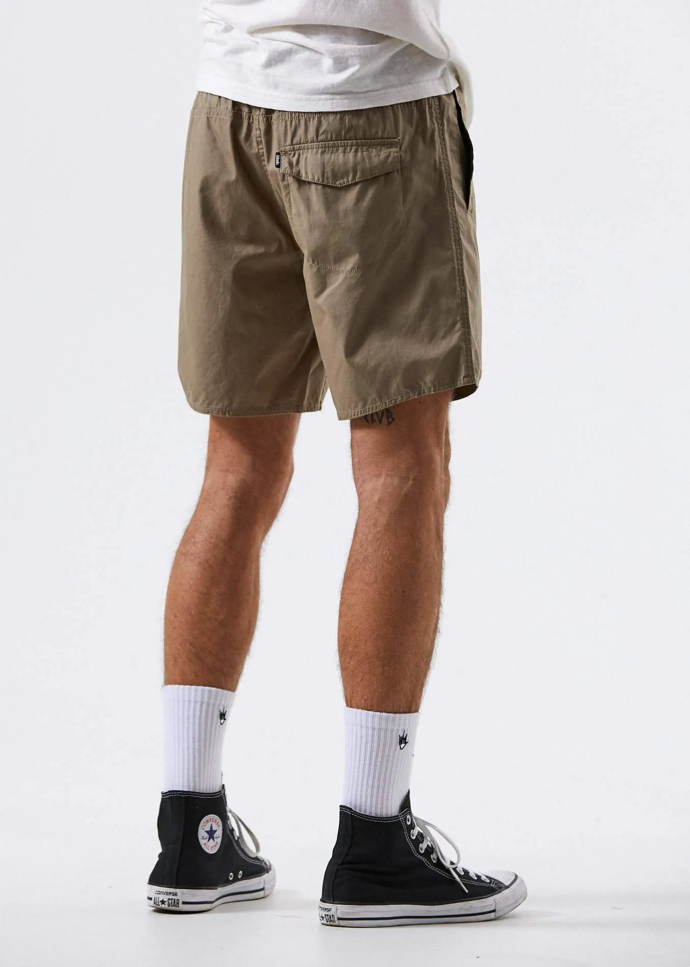 Afends Mens Baywatch Basics - Elastic Waist Boardshort 2.0