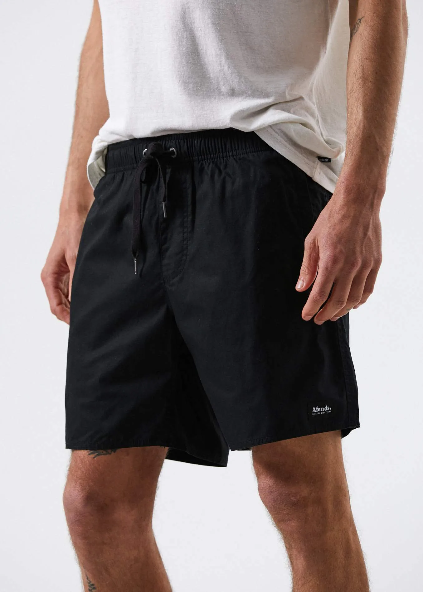 Afends Mens Baywatch Basics - Elastic Waist Boardshort 2.0