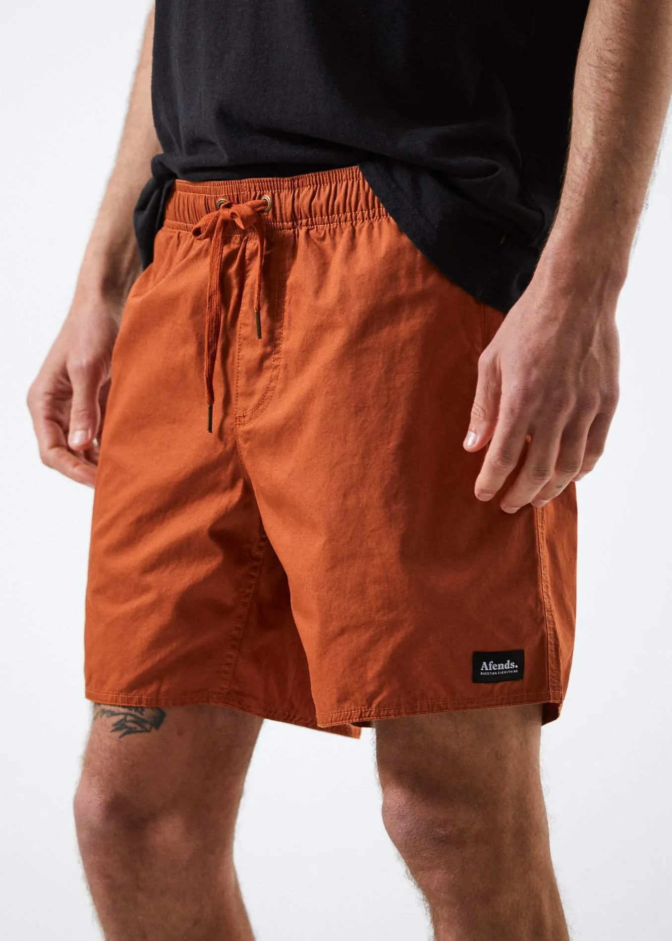 Afends Mens Baywatch Basics - Elastic Waist Boardshort 2.0