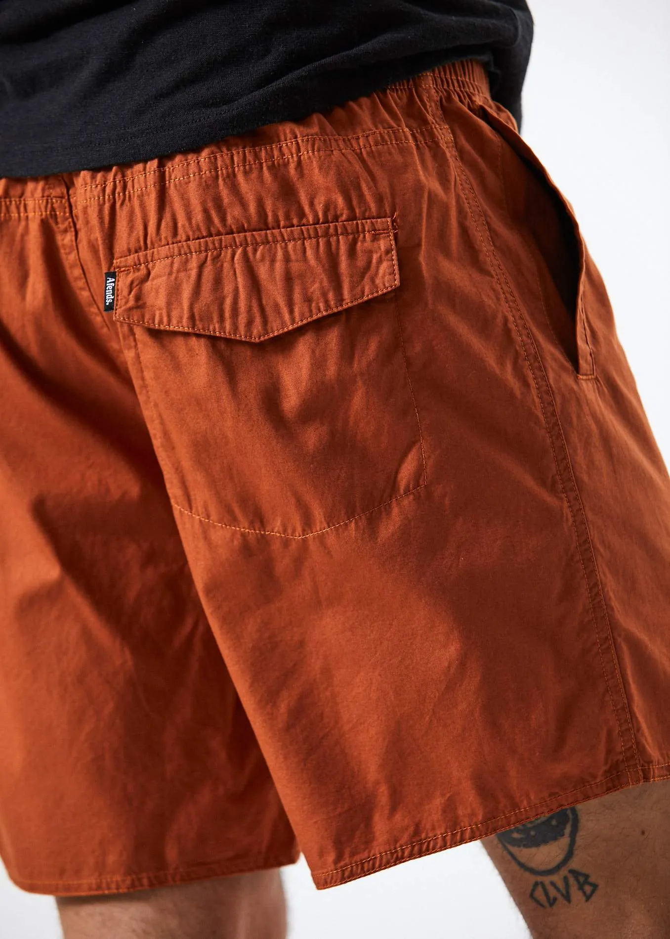 Afends Mens Baywatch Basics - Elastic Waist Boardshort 2.0