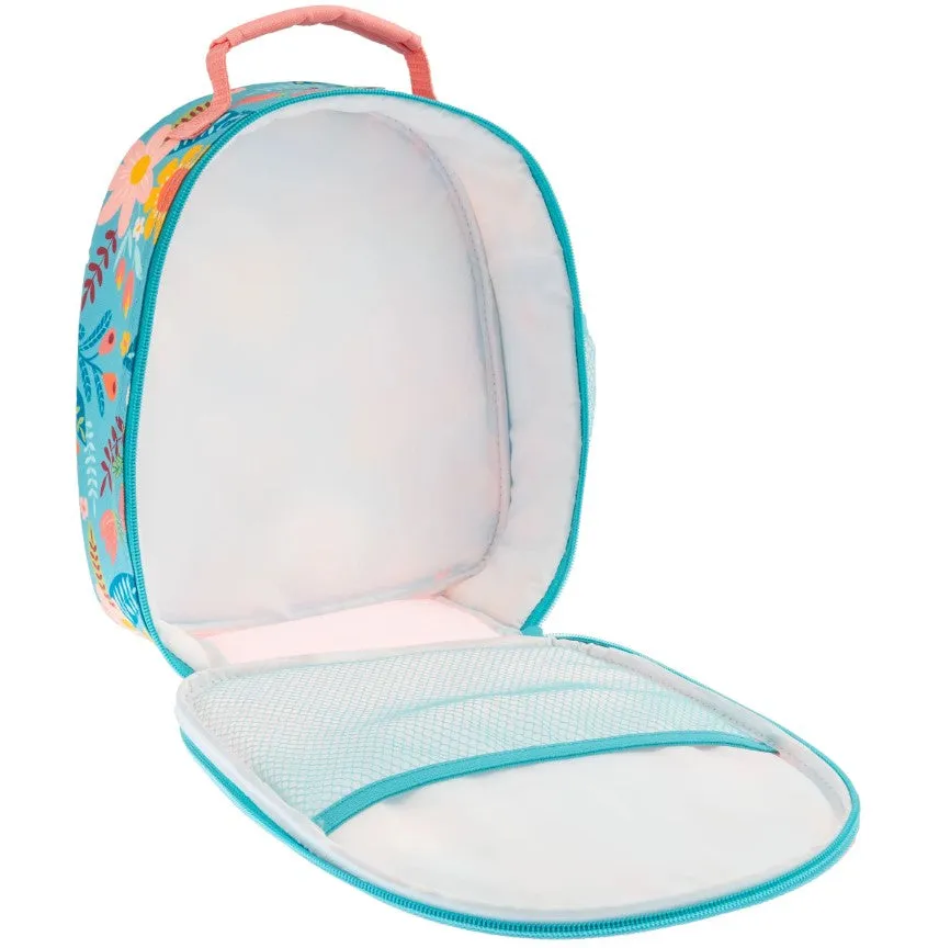 All Over Print Lunch Box - Turquoise Floral