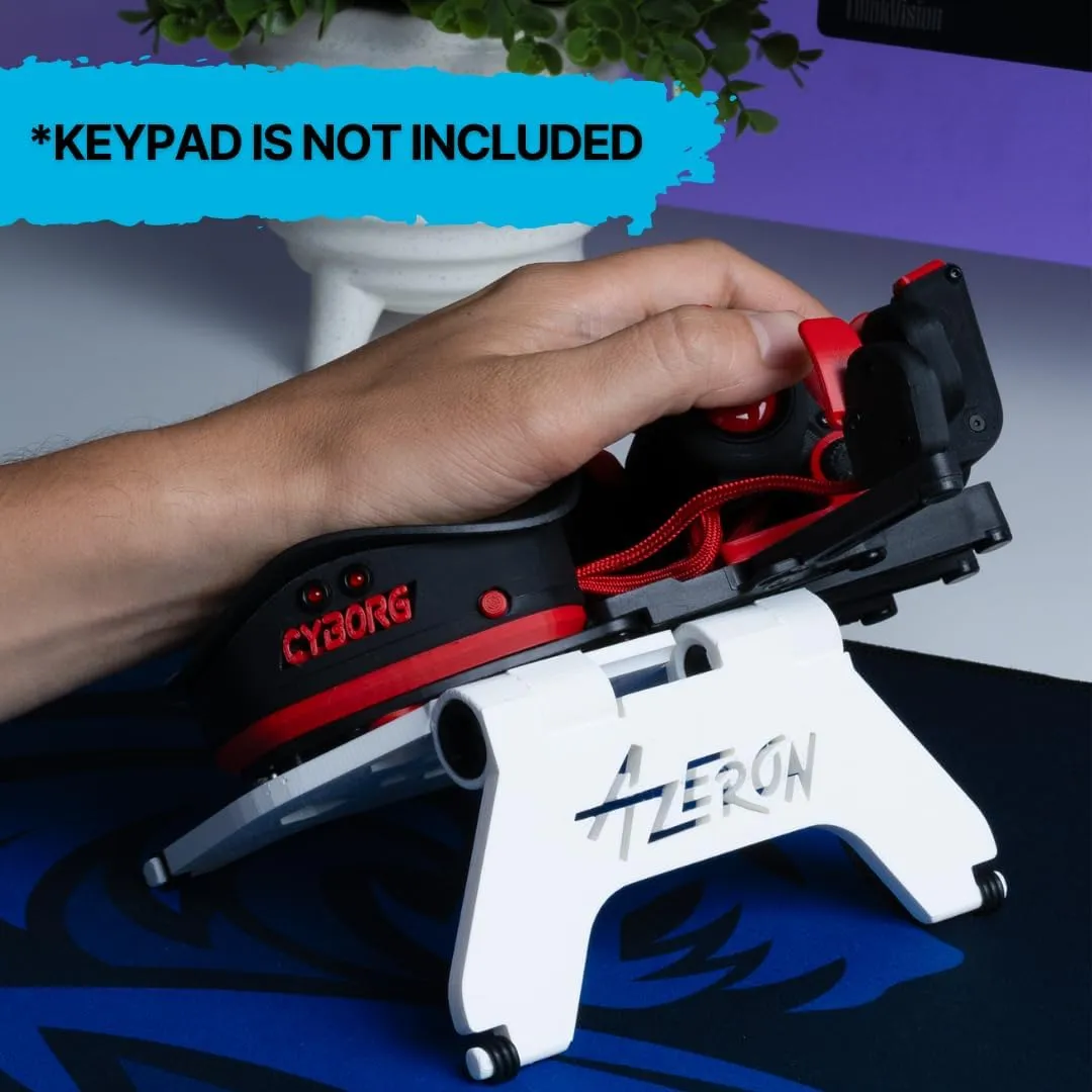 AZERON 3D Printed Adjustable Magnetic Stand Compatible with Cyborg II, II Compact, and Classic Models (White)