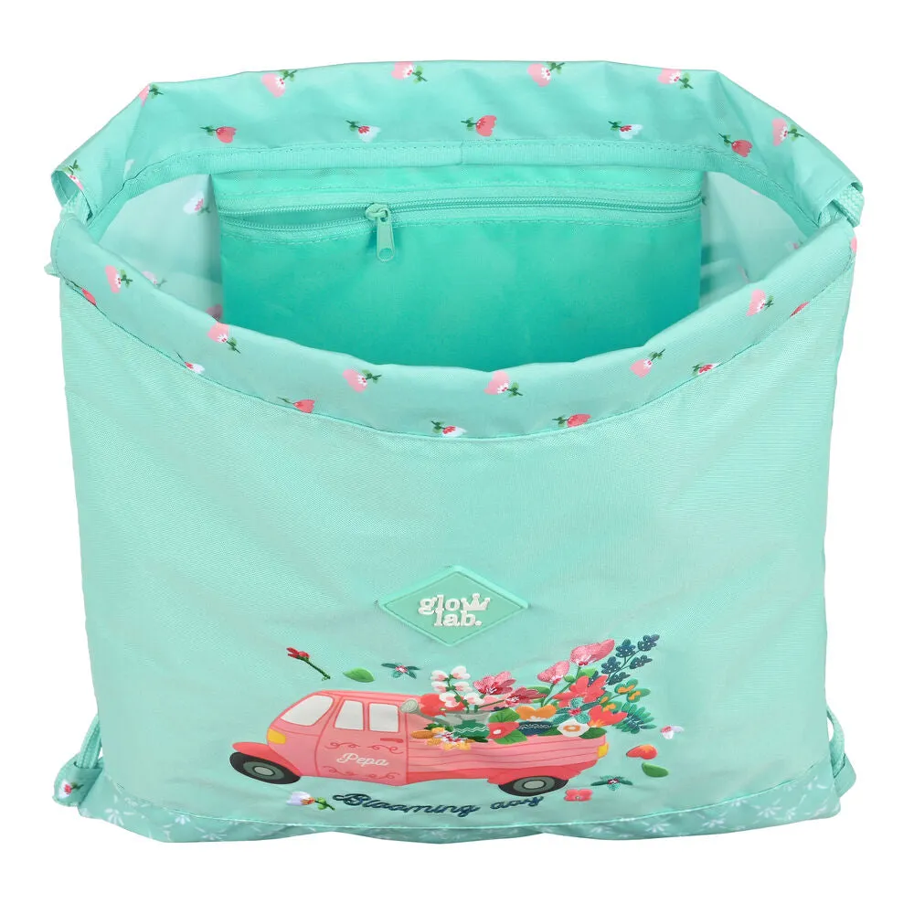 Backpack With Strings Glow Lab Pepa Green (35 X 40 X 1 Cm)