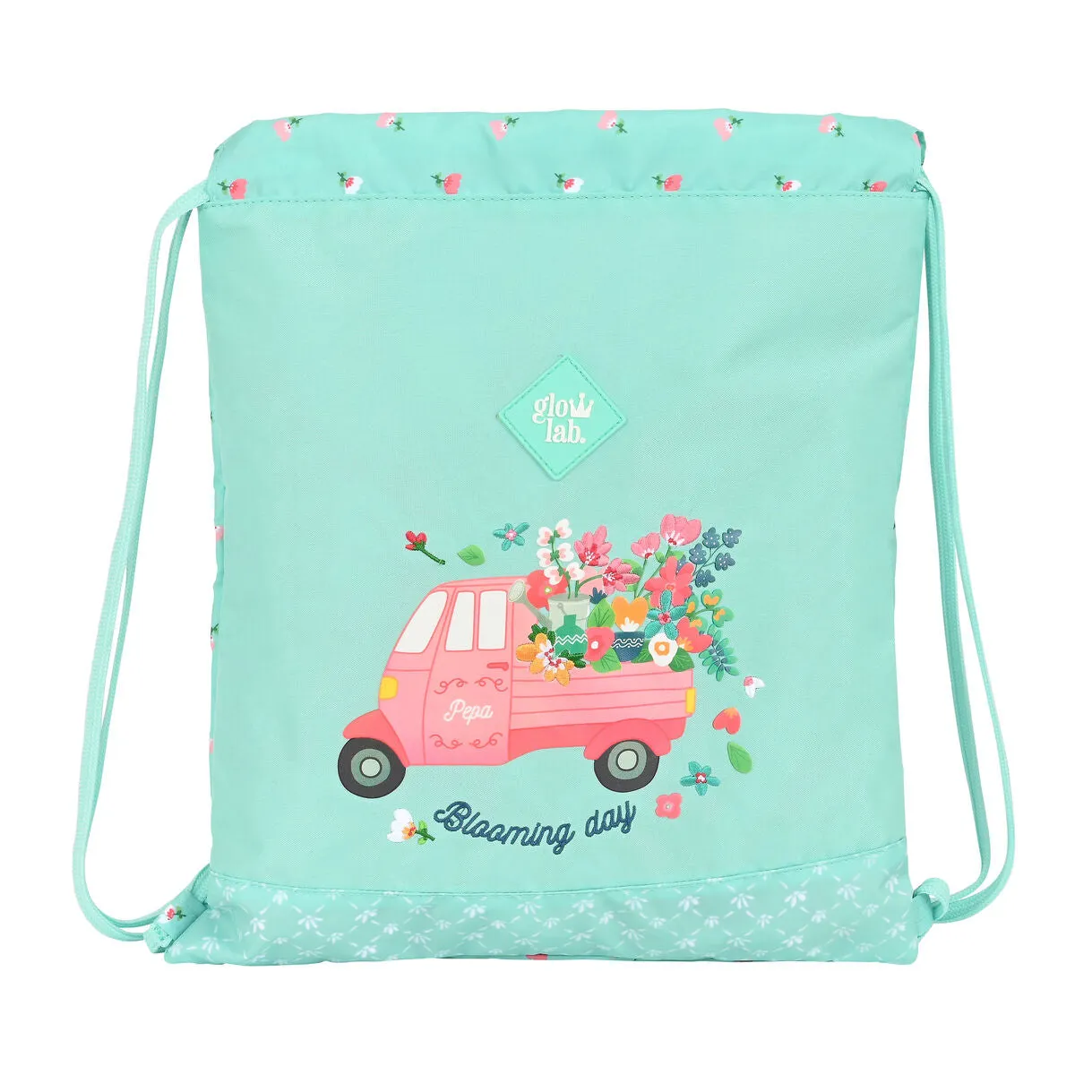 Backpack With Strings Glow Lab Pepa Green (35 X 40 X 1 Cm)