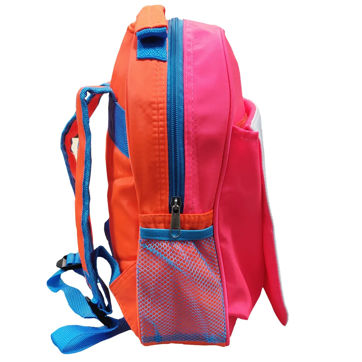 Bags - Neon Backpacks with Flap - Orange and Pink Hi Vis - 33cm x 31cm x 8cm