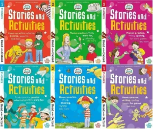 Biff, Chip and Kipper Phonics Stories & Activities: Read with Oxford Stages (1-3) 6 Books Collection Set - Roderick Hunt Ages 0-5 - Paperback