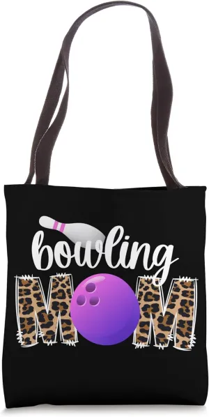 Bowling Mom Of A Bowler Mom Leopard Bowling Mama Tote Bag