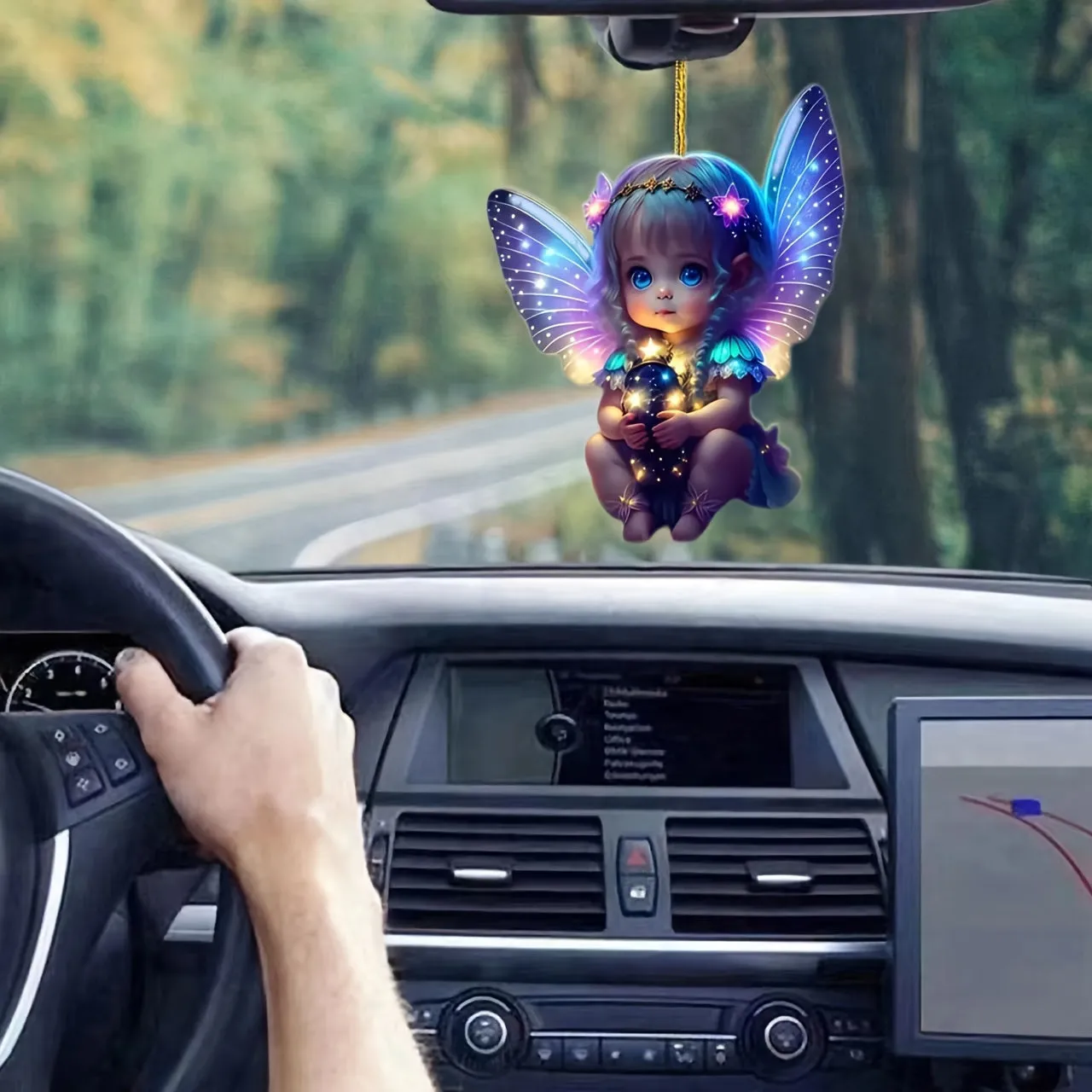 Charming 2D Angel Pendant - Perfect For Car Mirrors, Backpacks & Keychains | Ideal For Halloween, Christmas, Easter & More