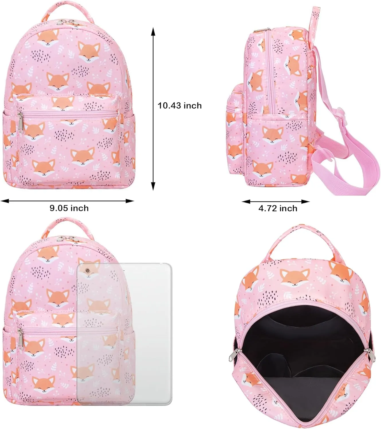 Cute mini pack bag backpack for grils children and adult (Pink Fox)