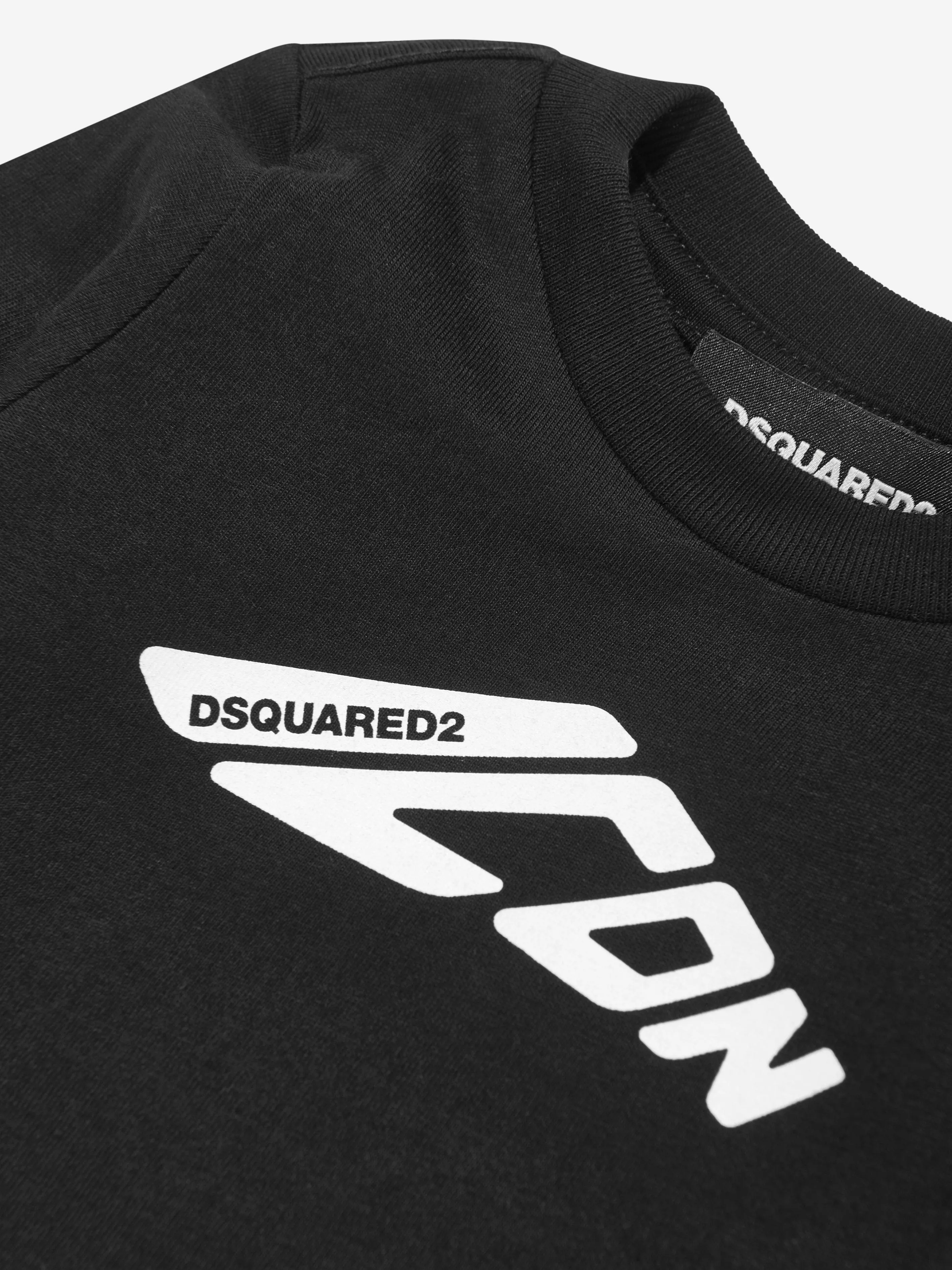 Dsquared2 Baby Long Sleeve Icon T-Shirt in Black