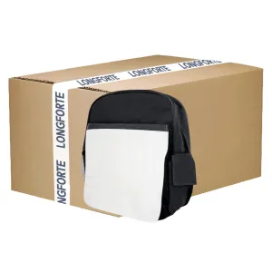 FULL CARTON - 20 x Large School Bags with Panel - Black