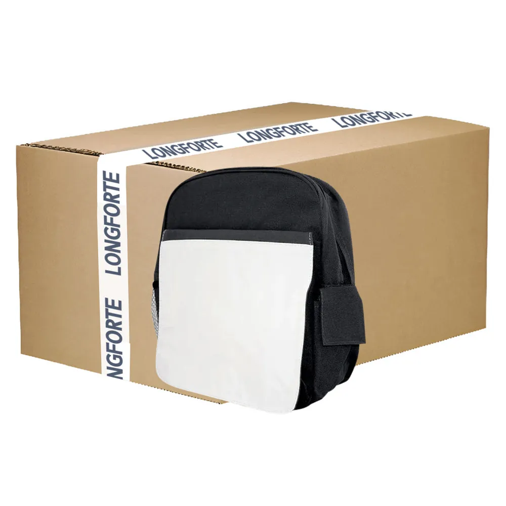 FULL CARTON - 20 x Large School Bags with Panel - Black