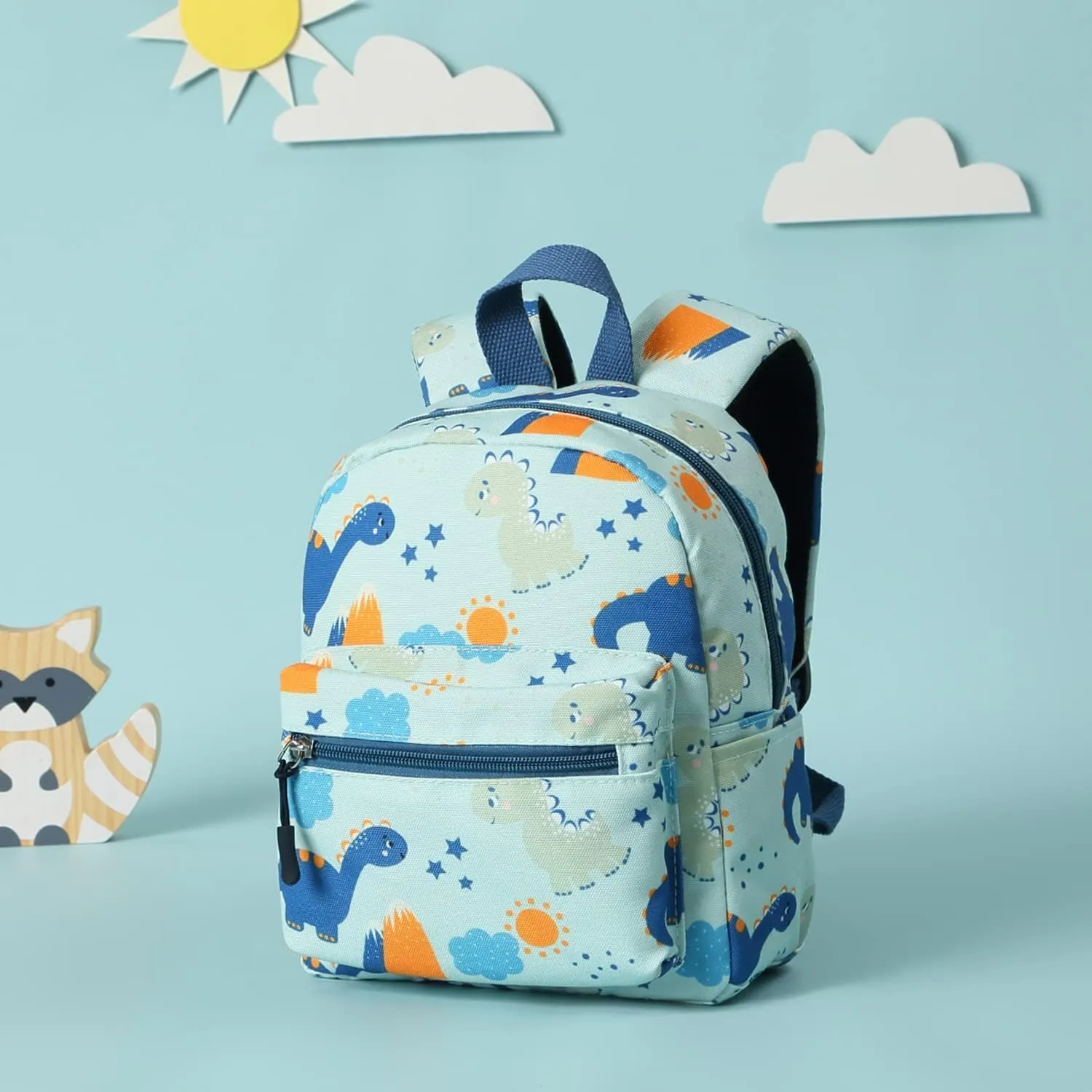 Kids Small Backpack for Toddler Girls and Boys Baby Child Mini School Bags Nursery Preschool Backpacks with Chest Strap (Cute Dino)