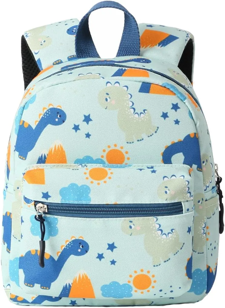 Kids Small Backpack for Toddler Girls and Boys Baby Child Mini School Bags Nursery Preschool Backpacks with Chest Strap (Cute Dino)