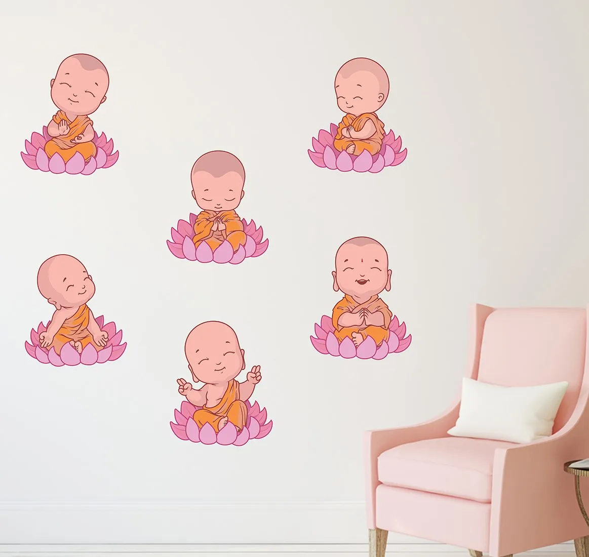 LANSTICK Little Monk Sticker for Wall Decoration