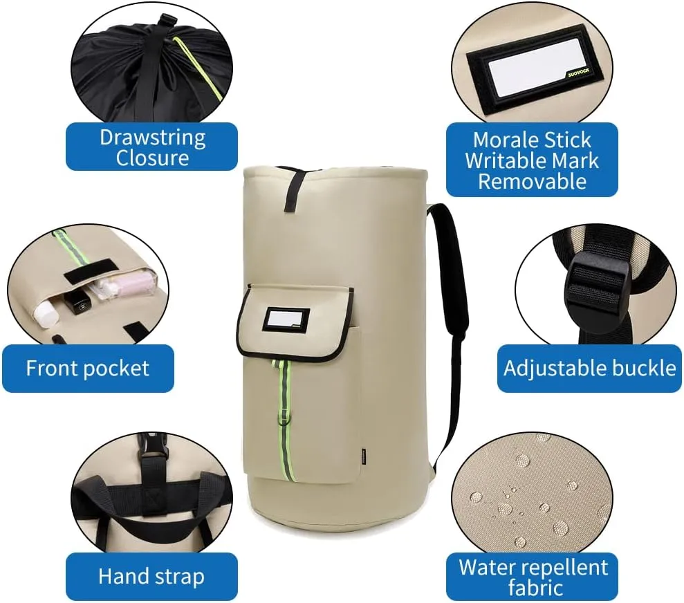 laundry bag backpack, extra-large heavy duty laundry bags, laundry backpack for college students, with drawstring closure, padded shoulder straps, apartments