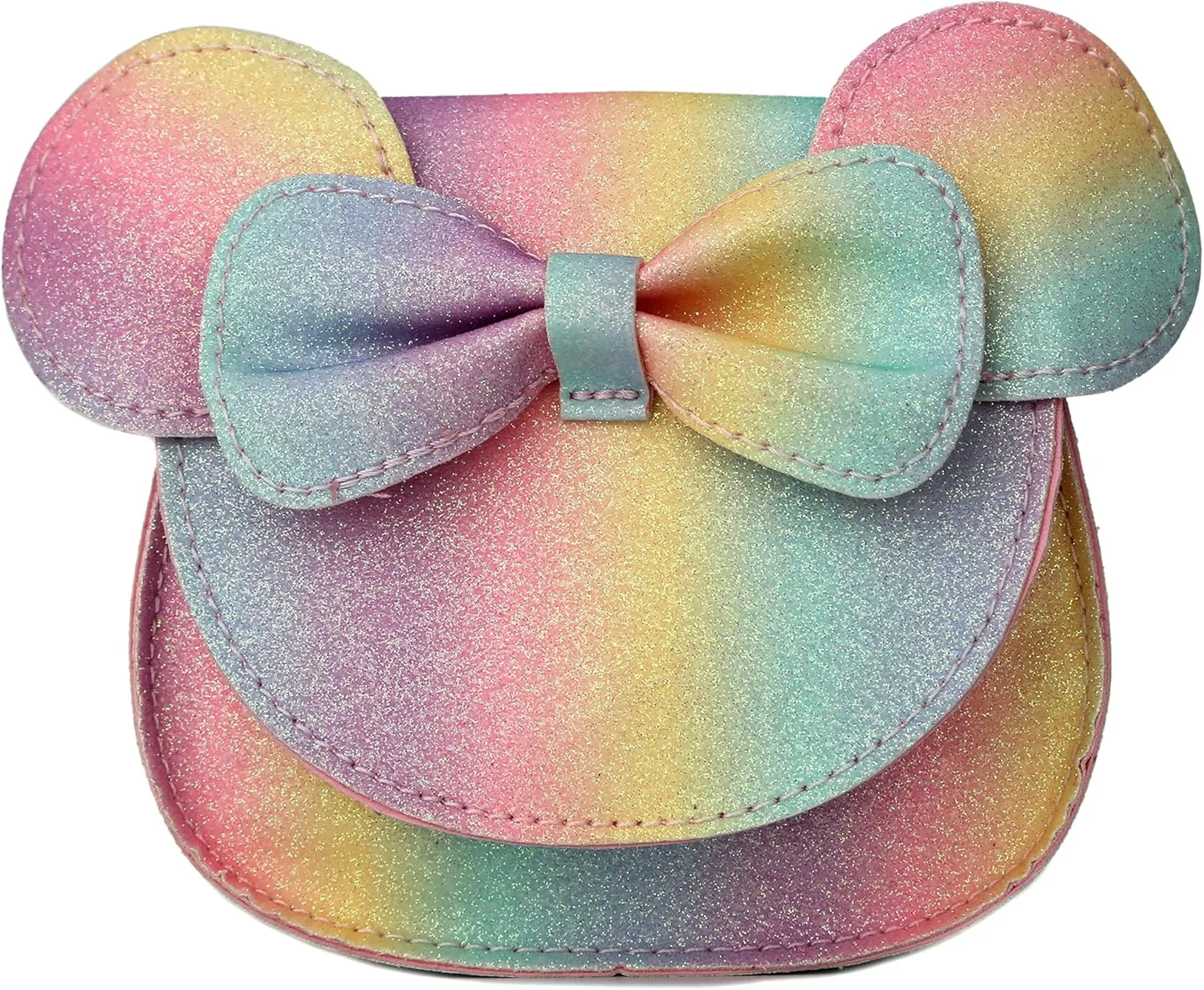 Little Mouse Ear Bow Crossbody Purse,PU Shoulder Handbag for Kids Girls Toddlers