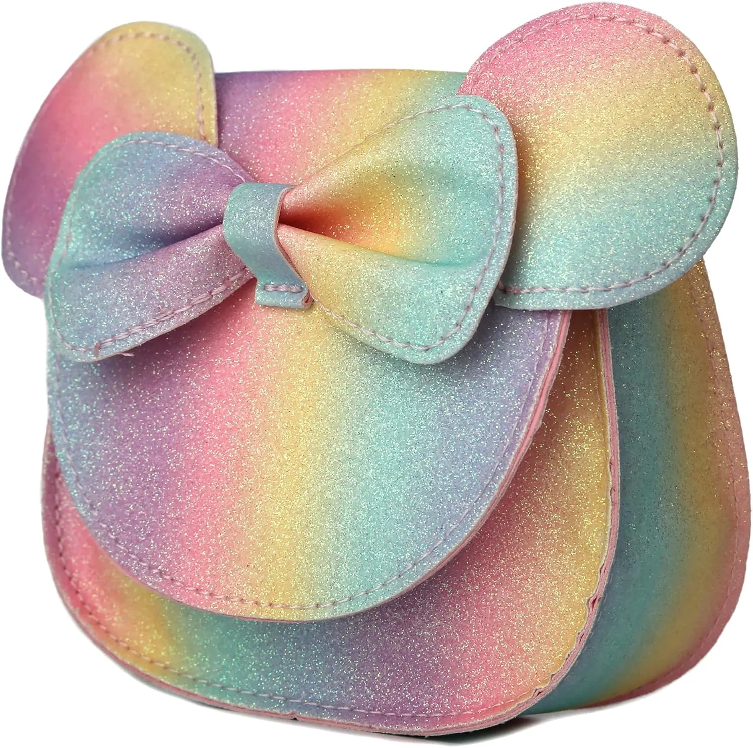 Little Mouse Ear Bow Crossbody Purse,PU Shoulder Handbag for Kids Girls Toddlers