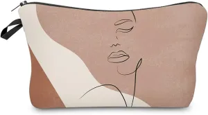 LOOMILOO Small Makeup Bag Abstract Face Painting Printed Cosmetic Bag for Purse Womens Pouch Organizer Bags for A Gift(55419)