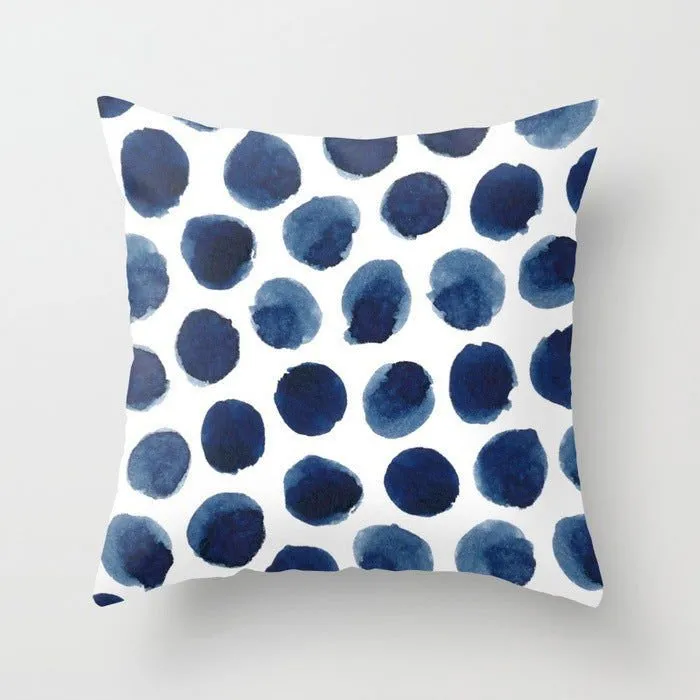 LovelyRLovely Living Room Abstract Blue Printed Pillow