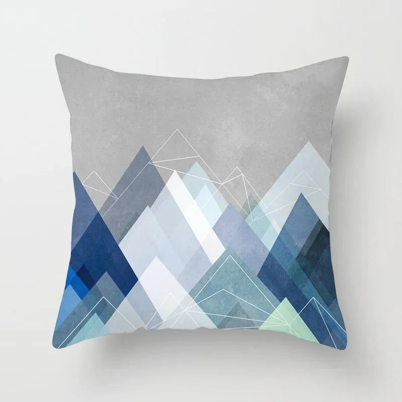 LovelyRLovely Living Room Abstract Blue Printed Pillow