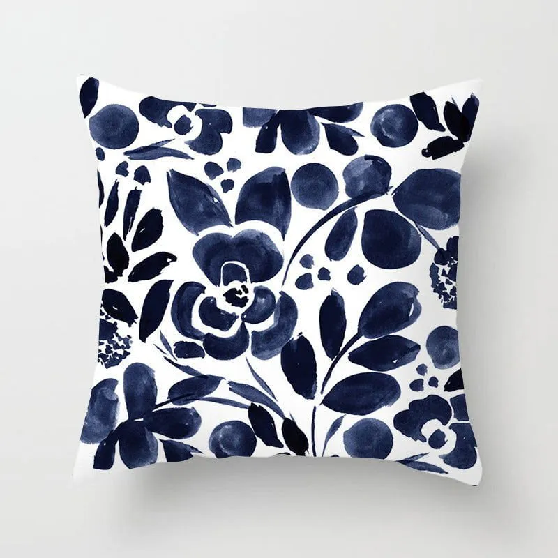 LovelyRLovely Living Room Abstract Blue Printed Pillow