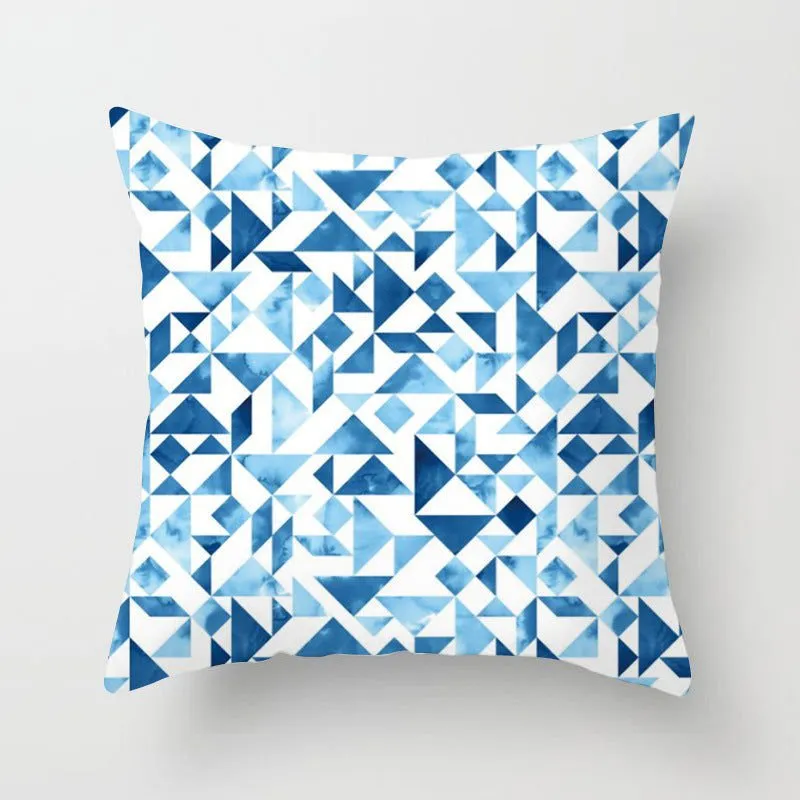 LovelyRLovely Living Room Abstract Blue Printed Pillow