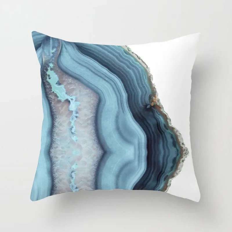 LovelyRLovely Living Room Abstract Blue Printed Pillow