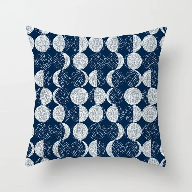 LovelyRLovely Living Room Abstract Blue Printed Pillow