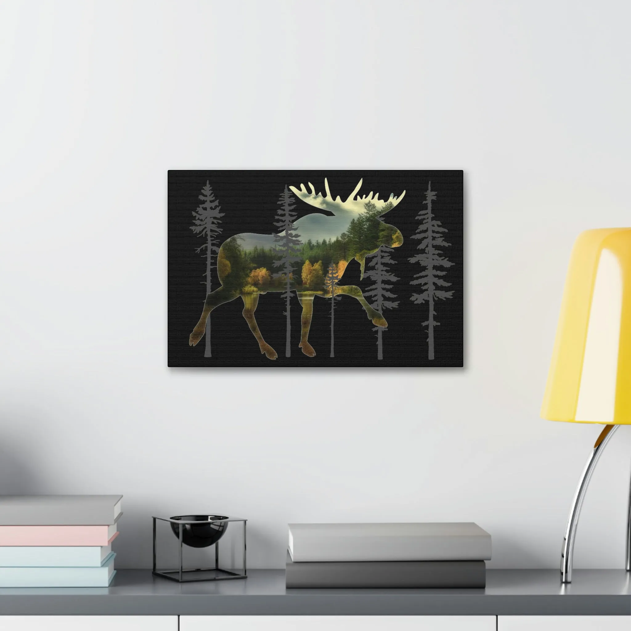 Moose in the Woods Canvas