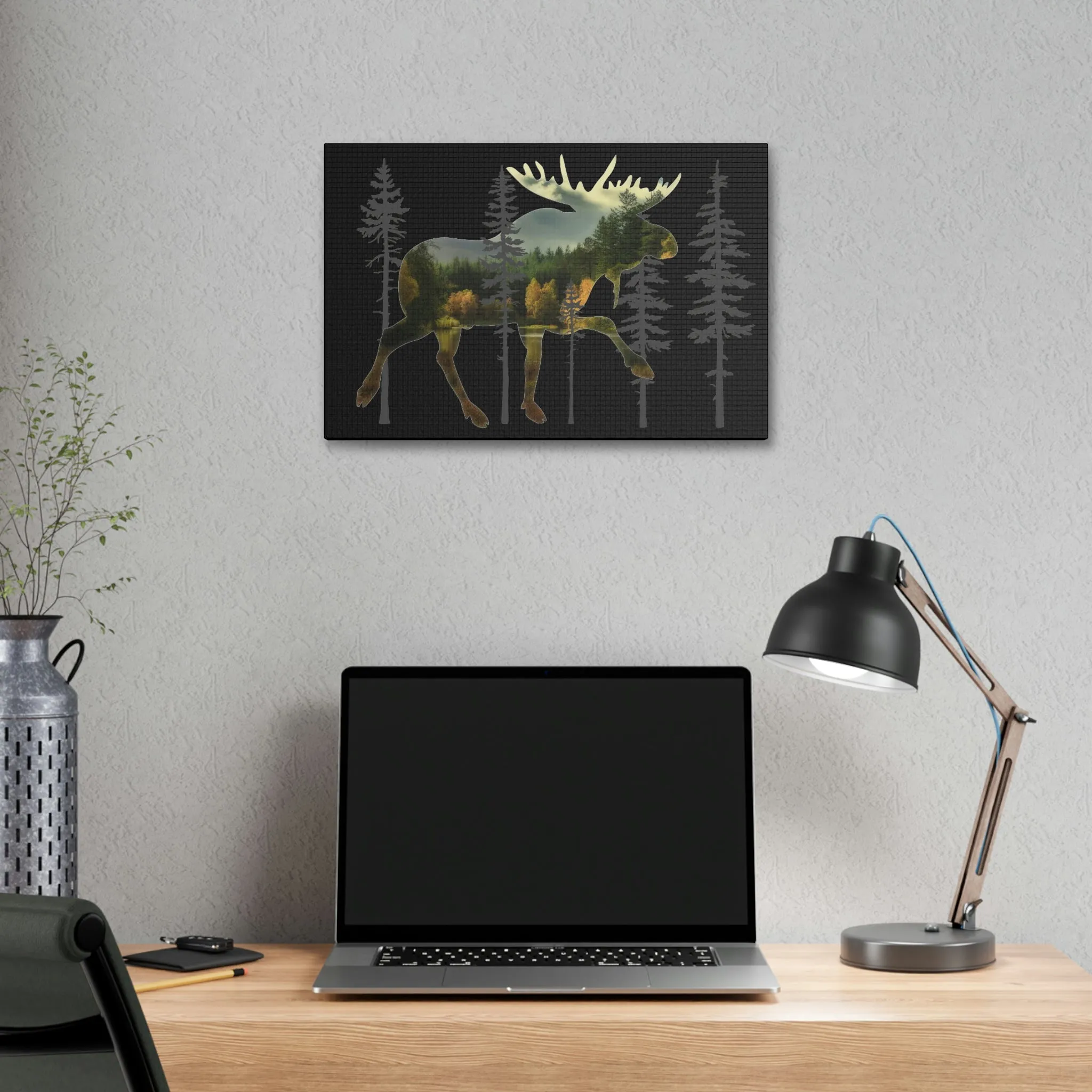 Moose in the Woods Canvas