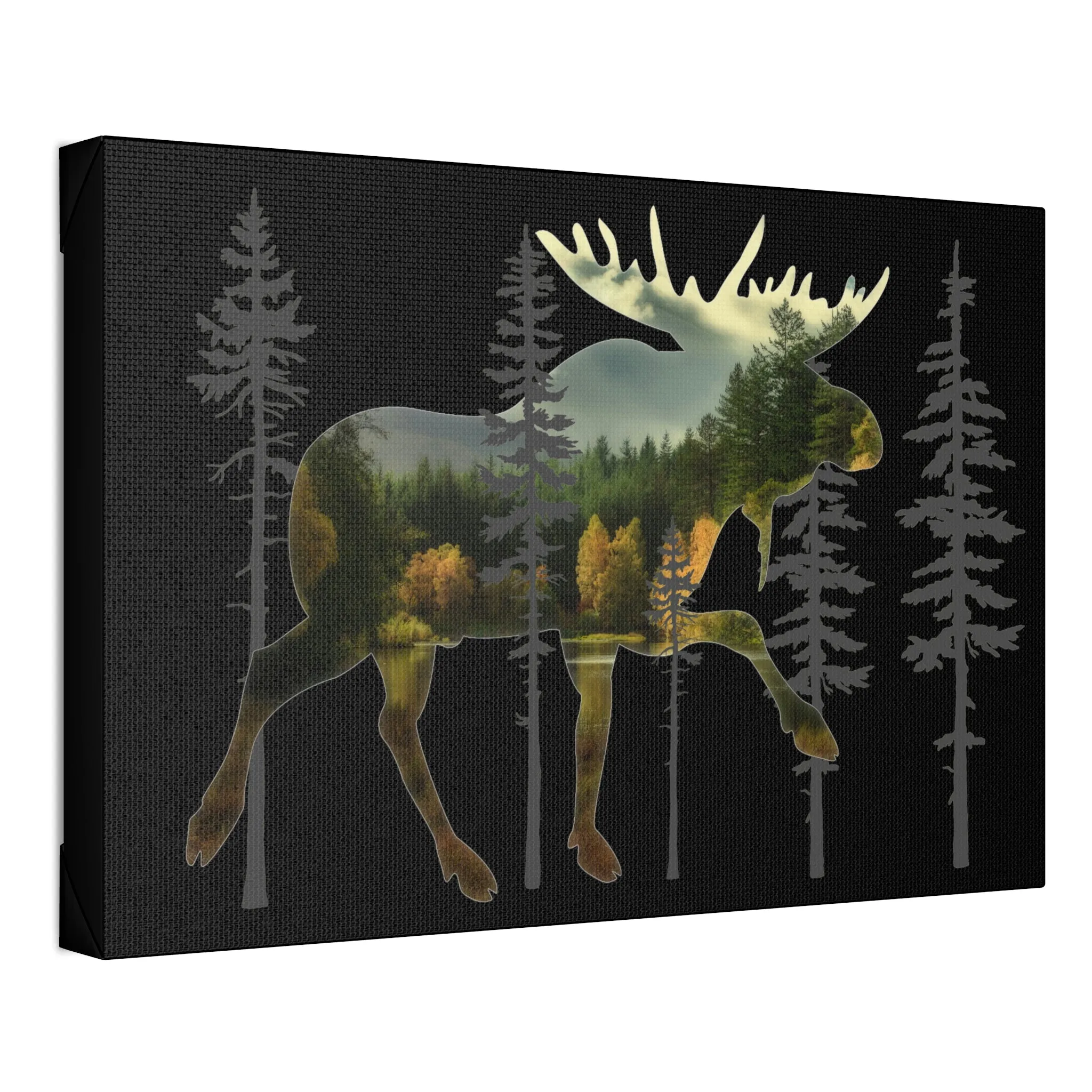 Moose in the Woods Canvas