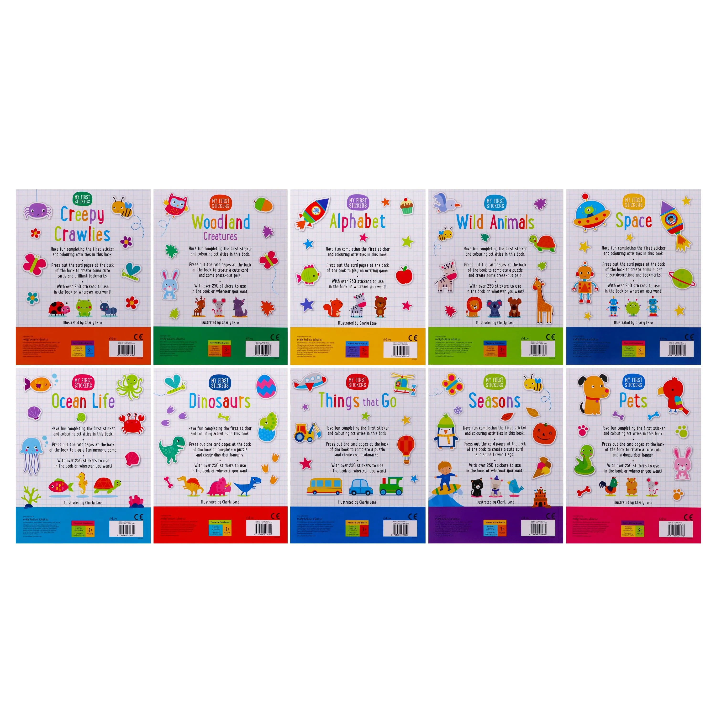 My First Stickers 10 Activity Books Collection with Over 250 stickers - Age 3-5- Paperback