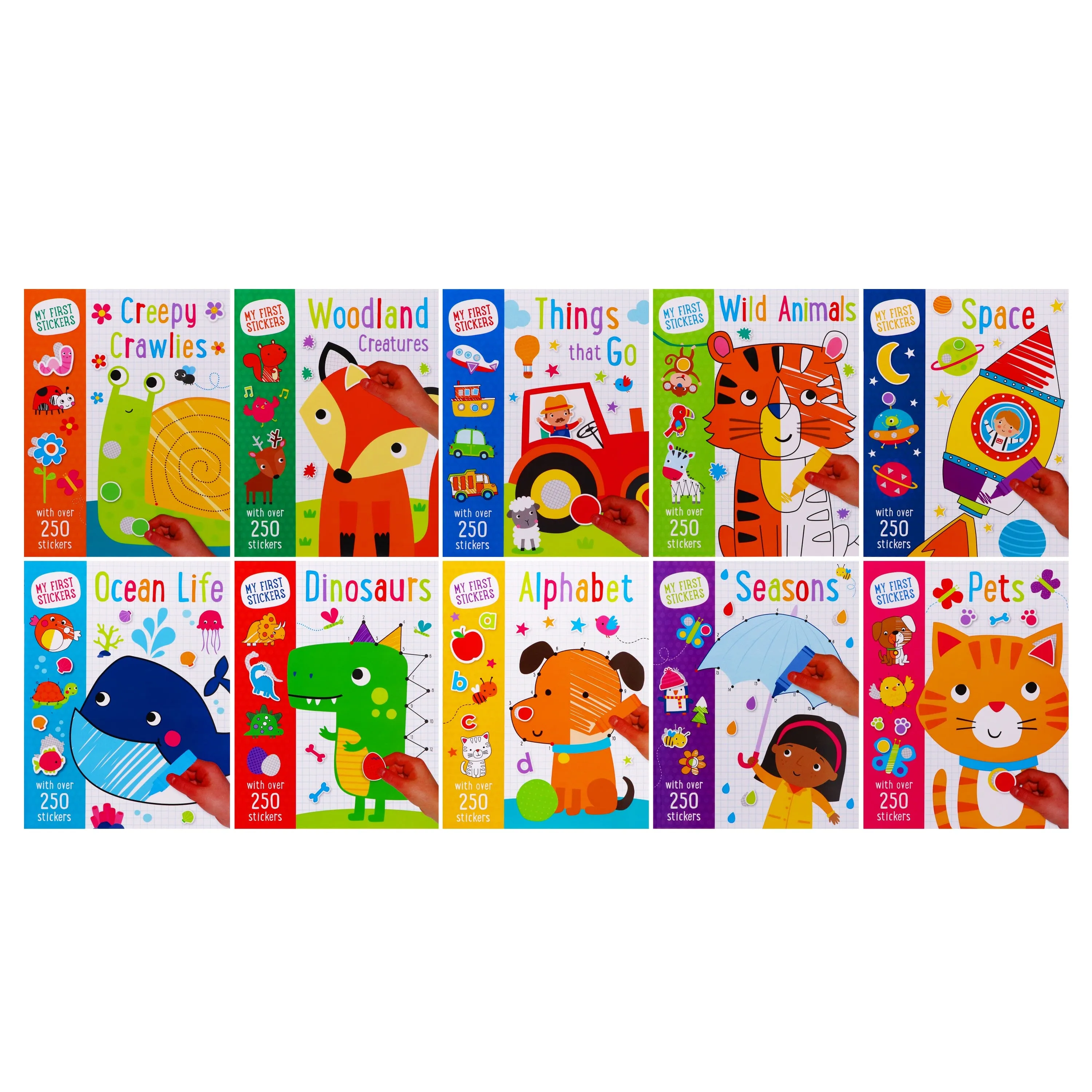 My First Stickers 10 Activity Books Collection with Over 250 stickers - Age 3-5- Paperback