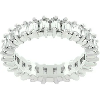 Nina Baguette Eternity Stackable Ring | 3ct