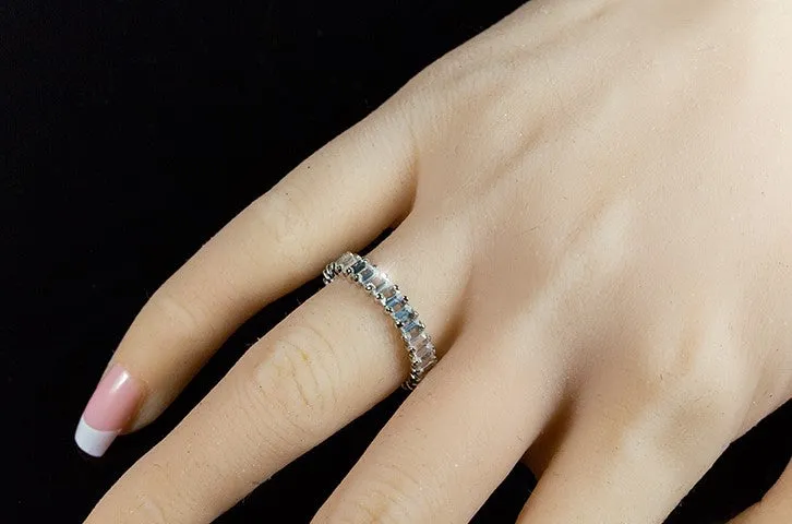 Nina Baguette Eternity Stackable Ring | 3ct