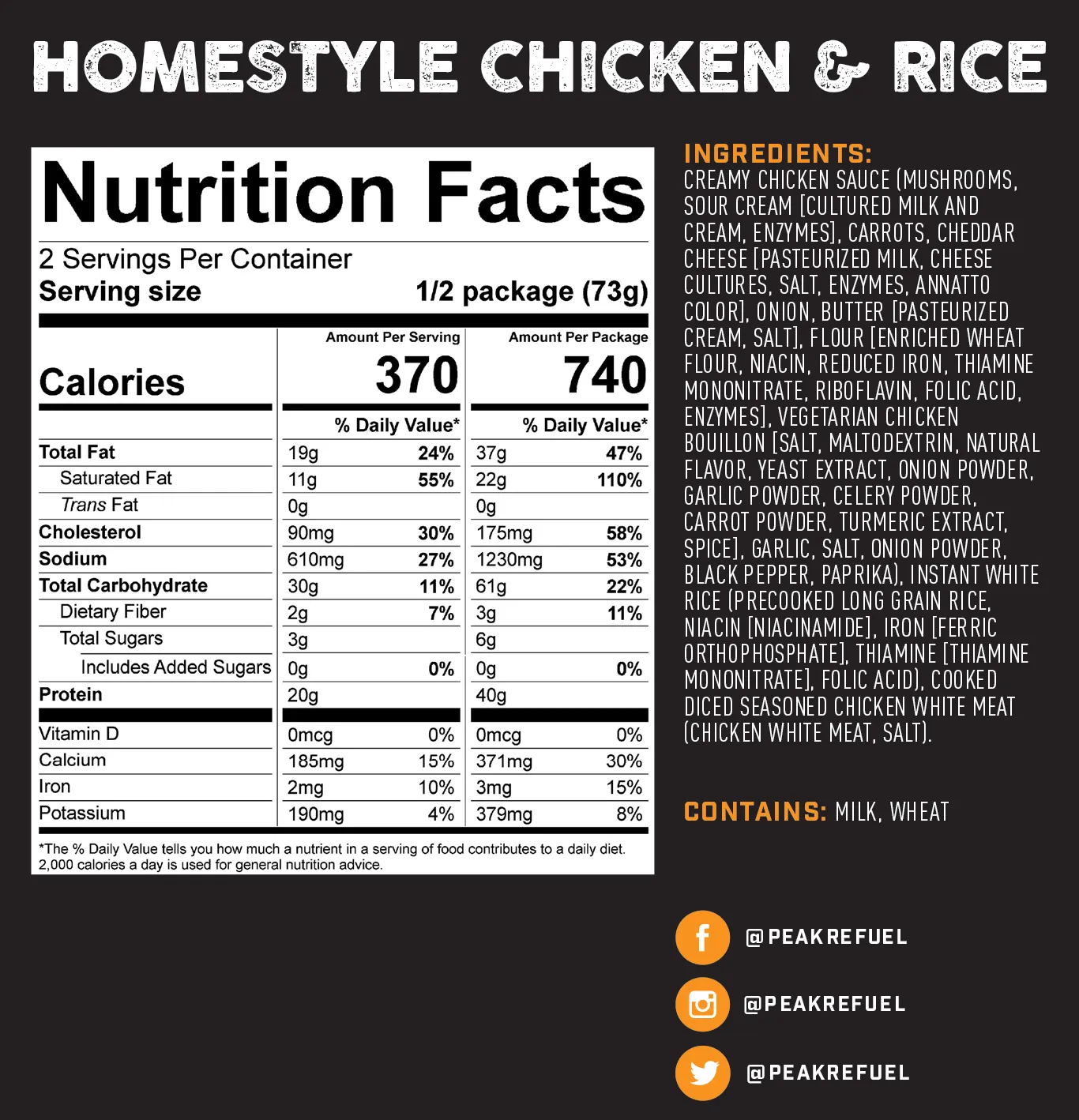 PEAK REFUEL Homestyle Chicken & Rice