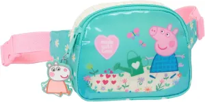 PEPPA PIG PRETTY FLOWERS  Child's Waist Bag, Ideal for Young People and Children of Different Ages, Comfortable and Versatile, Quality and Resistance, 14 x 4 x 11 cm, Mint/Pastel Yellow, M, Casual,