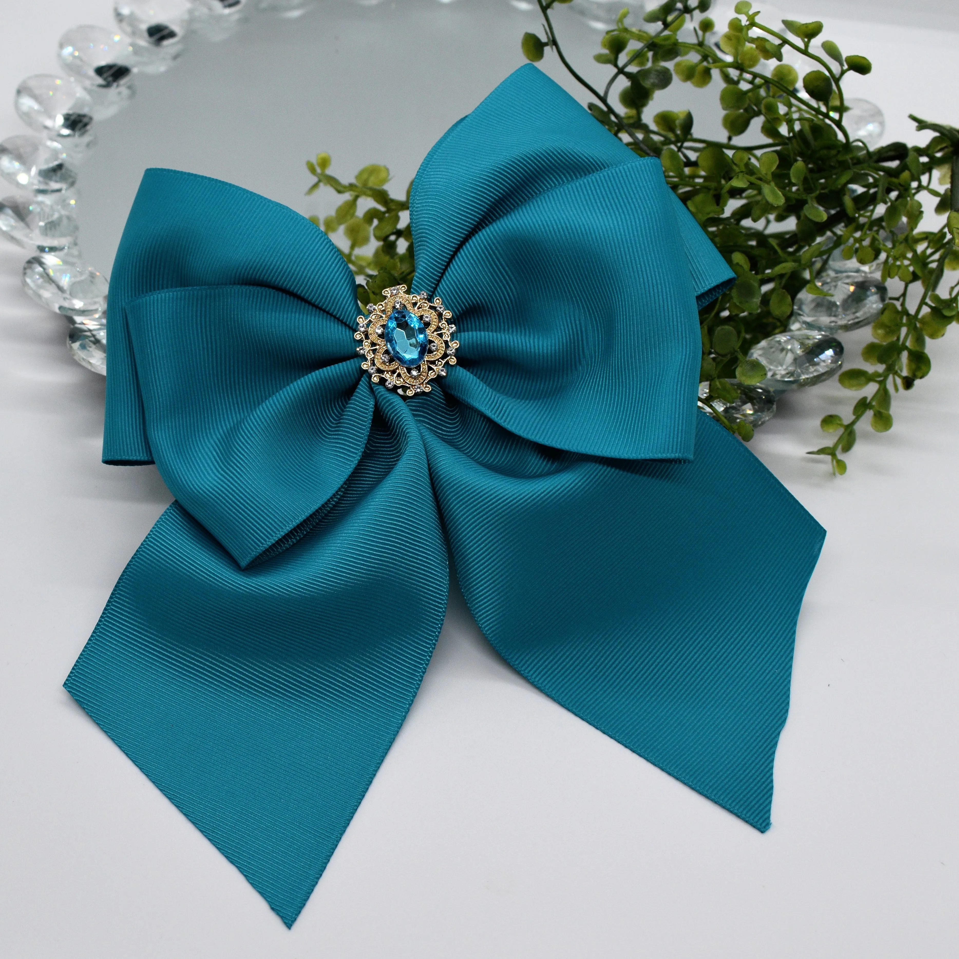 Ribbon Bow with Custom Name in Glitter