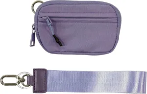 The Iris' Wallet 2nd Gen, 63.6" The Iris Pouch Wristlet, Zippered Card Case With Id Window/Hand strap (purple)