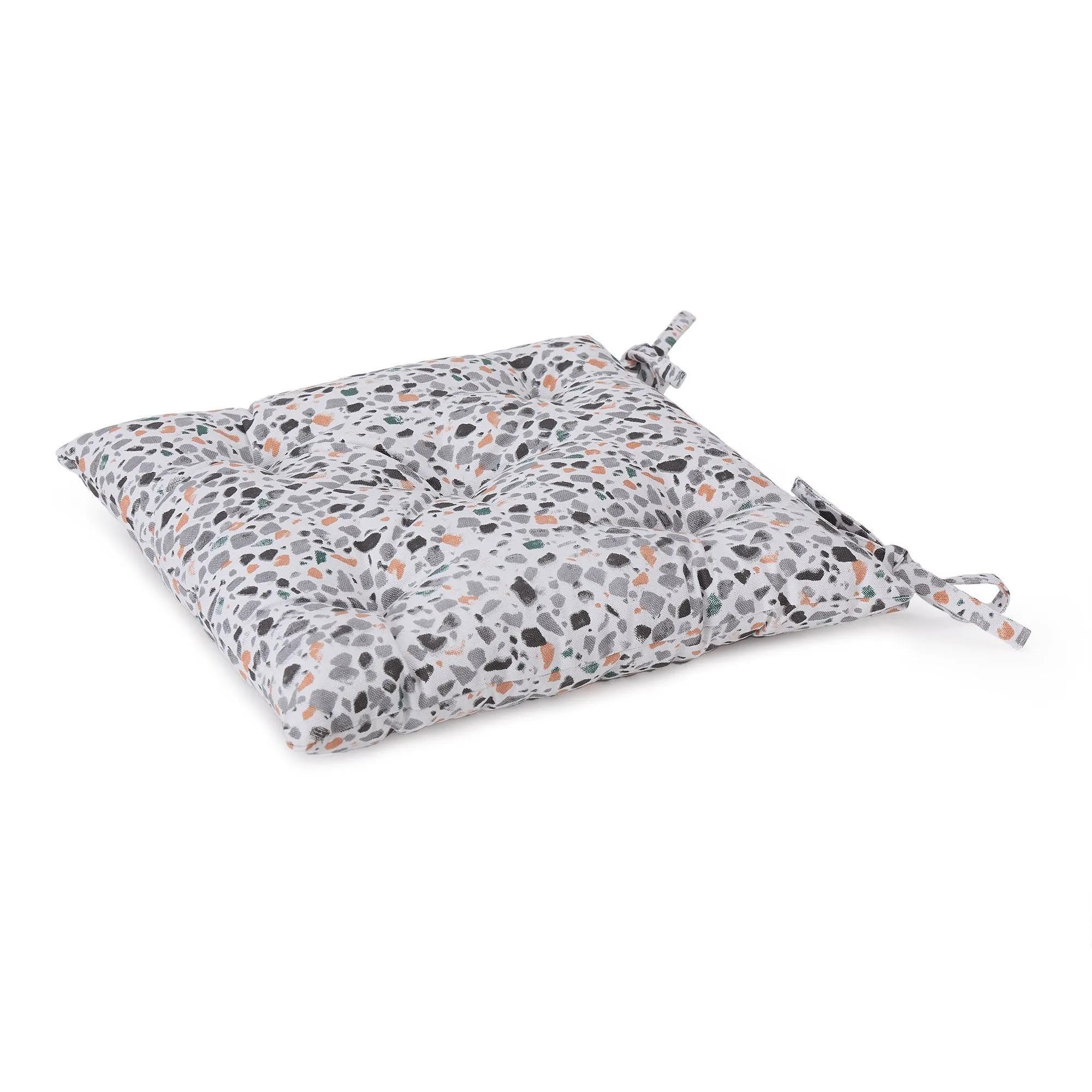 Visso Chair Cushion [Green grey/Light papaya/Charcoal]