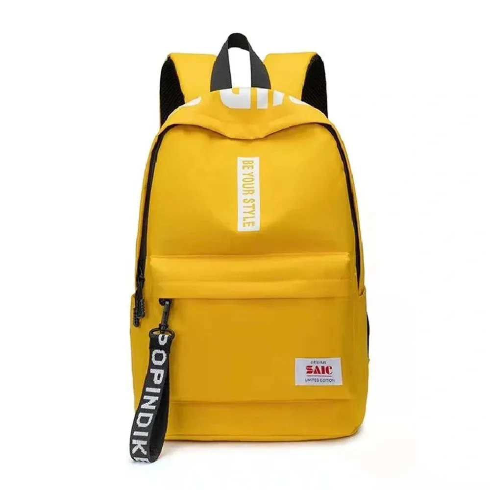 Vvsha - New Letter Printed Canvas Backpack Student Large Capacity Outdoor Knapsack Children'S Schoolbags Thin Light Fashion Shoulder Bag