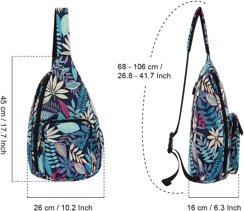 XEYOU Women's Sling Crossbody bag Casual Daypack Outdoor Travel Hiking Backpack for Cycling Walking Dog Hiking